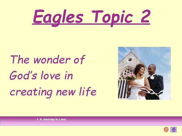 Eagles Topic 2 The wonder of God’s love in creating new life 1 A Eagles Topic 2 The wonder of God’s love in creating new life 1 A