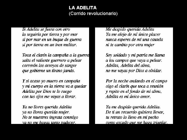 LA ADELITA (Corrido revolucionario) 