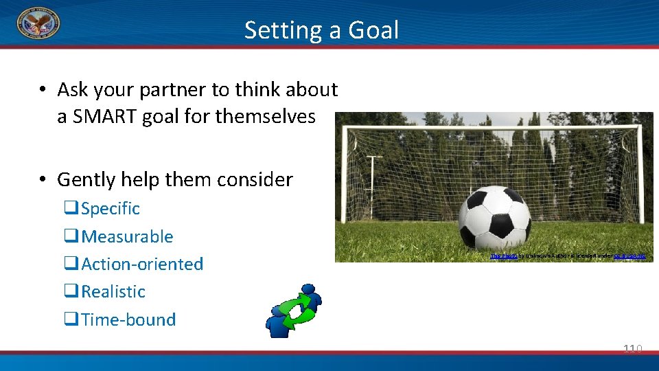 Setting a Goal • Ask your partner to think about a SMART goal for