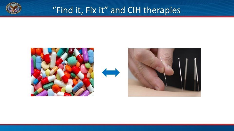 “Find it, Fix it” and CIH therapies 
