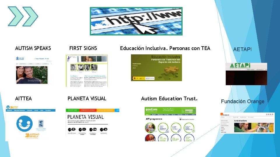 AUTISM SPEAKS AITTEA FIRST SIGNS PLANETA VISUAL Educación Inclusiva. Personas con TEA Autism Education