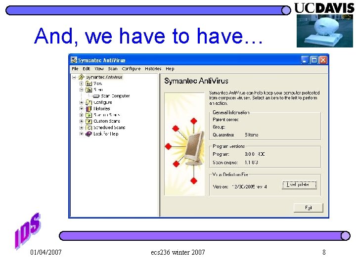 And, we have to have… 01/04/2007 ecs 236 winter 2007 8 