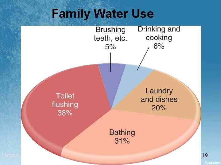 Family Water Use Urban domestic water uses 19 