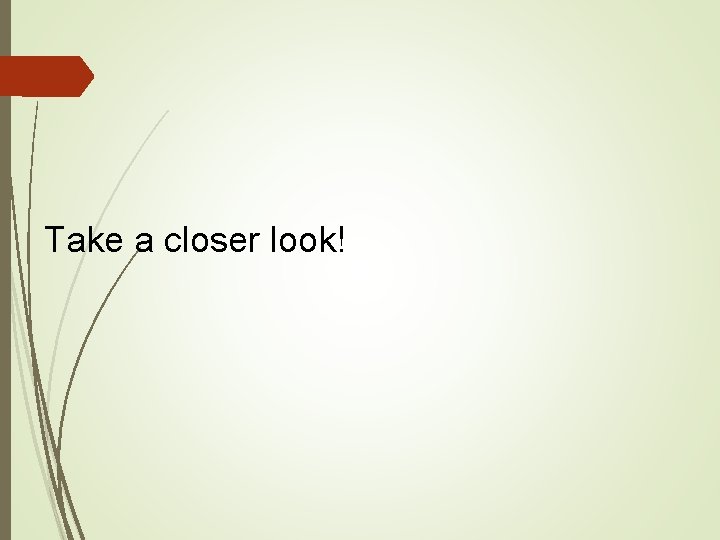 Take a closer look! Take a closer look!