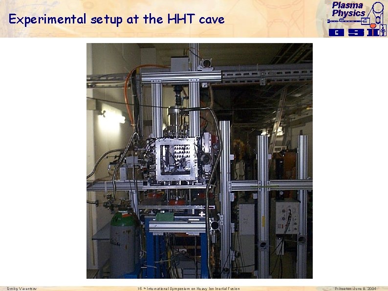 Experimental setup at the HHT cave Dmitry Varentsov 15 th International Symposium on Heavy