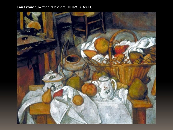 Paul Cézanne, La tavola della cucina, 1888/90, (65 x 81) 