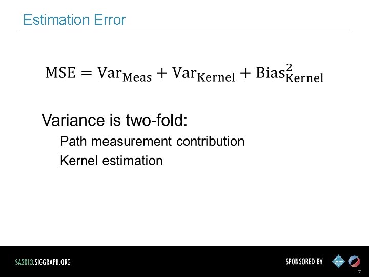 Estimation Error 17 