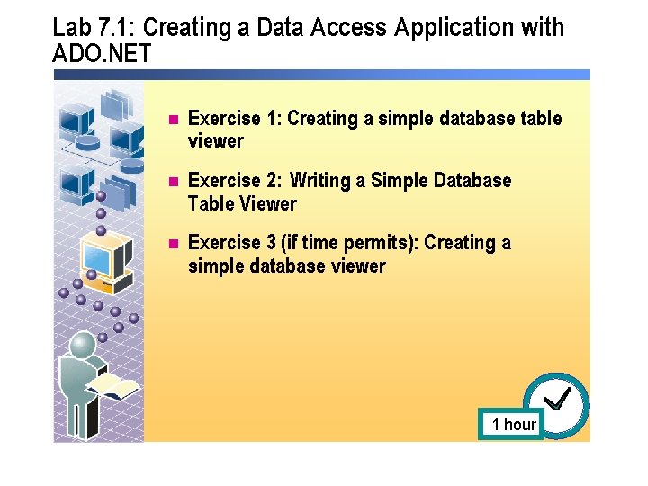 Lab 7. 1: Creating a Data Access Application with ADO. NET n Exercise 1: