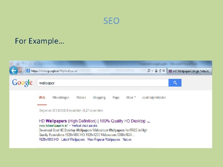 SEO For Example… 