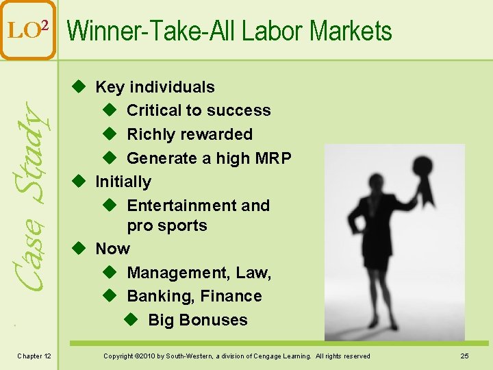 Case Study LO 2 Winner-Take-All Labor Markets Chapter 12 u Key individuals u Critical