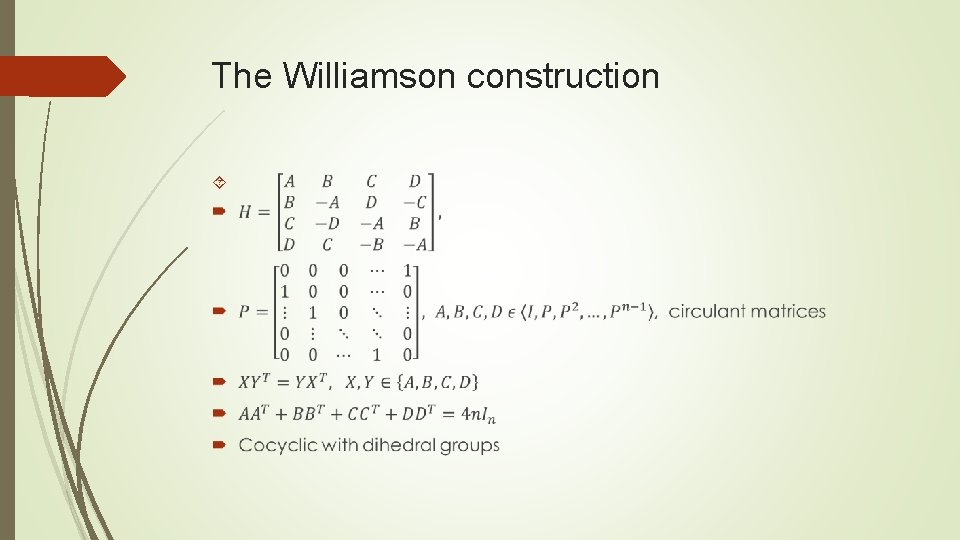 The Williamson construction 