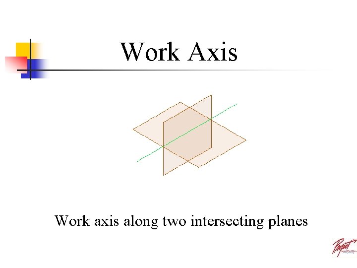 Work Axis Work axis along two intersecting planes 