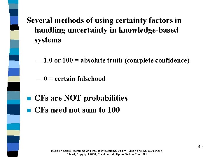 Several methods of using certainty factors in handling uncertainty in knowledge-based systems – 1. Several methods of using certainty factors in handling uncertainty in knowledge-based systems – 1.