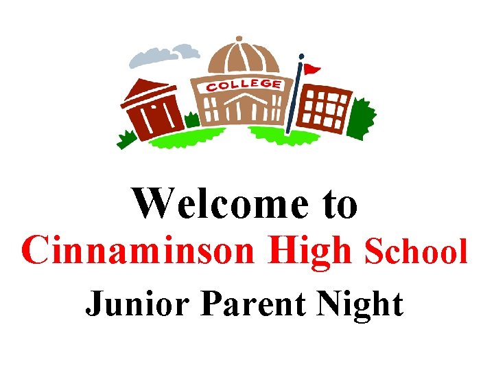 Welcome to Cinnaminson High School Junior Parent Night 