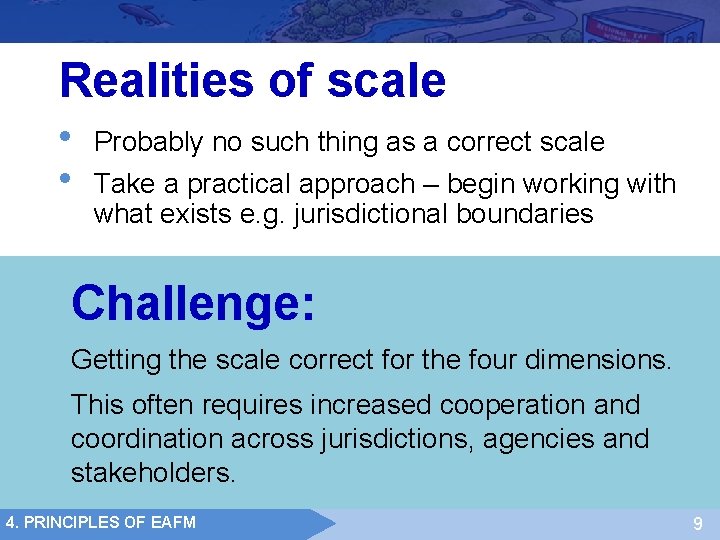 Realities of scale • • Probably no such thing as a correct scale Take