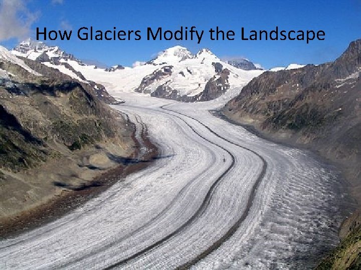 How Glaciers Modify the Landscape 