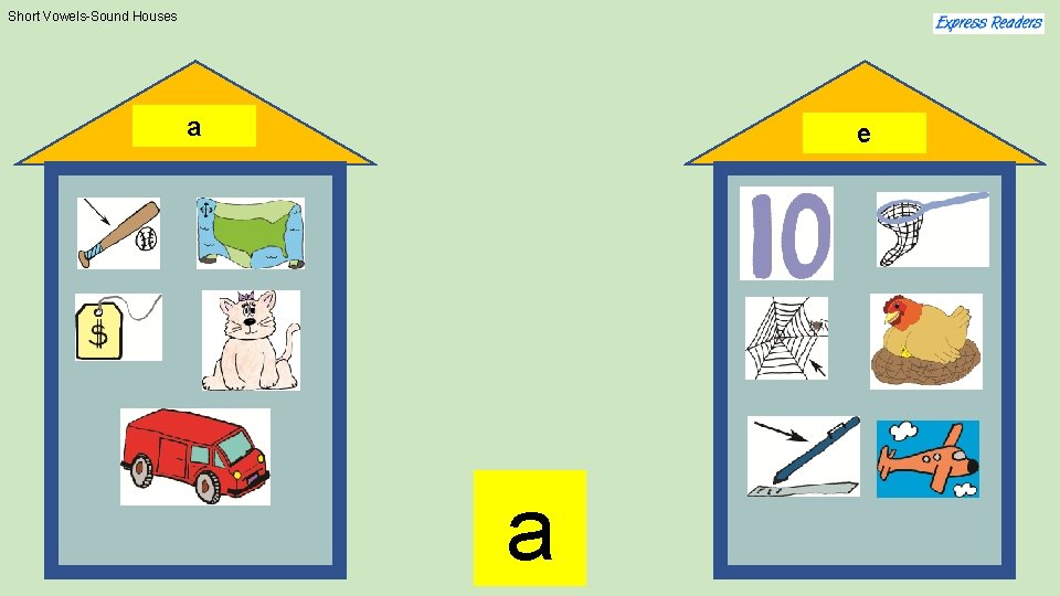 Short Vowels-Sound Houses a e a 