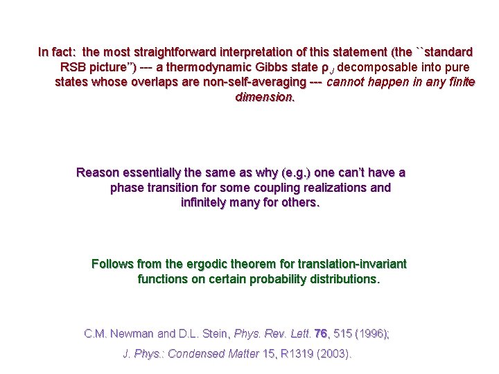Spin Glasses and Complexity Lecture 3 Parisi solution