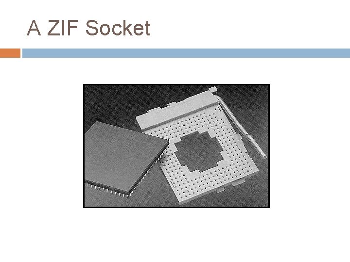 A ZIF Socket A ZIF Socket