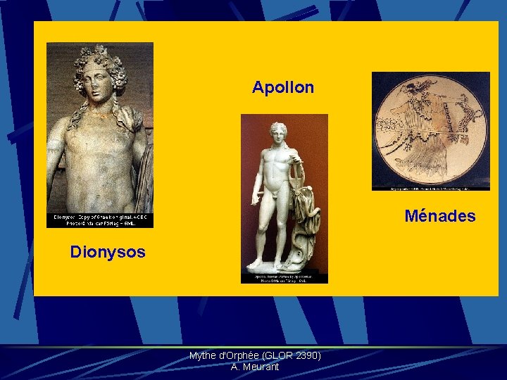 Apollon Ménades Dionysos Mythe d'Orphée (GLOR 2390) A. Meurant 