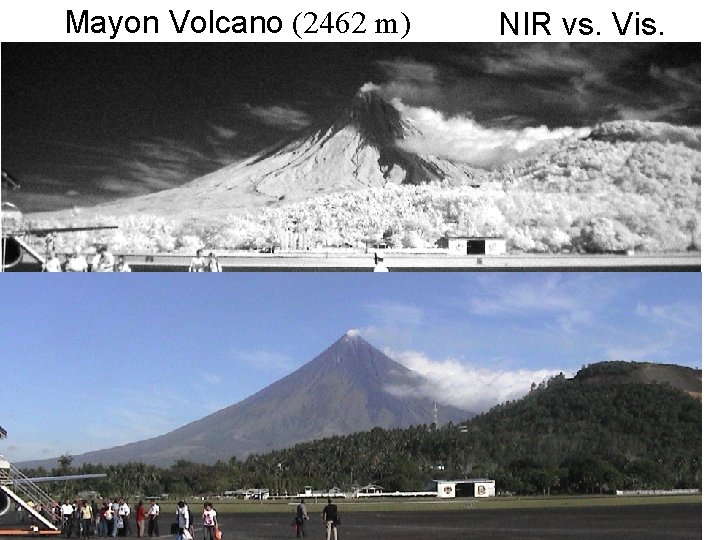 Mayon Volcano (2462 m) NIR vs. Vis. 