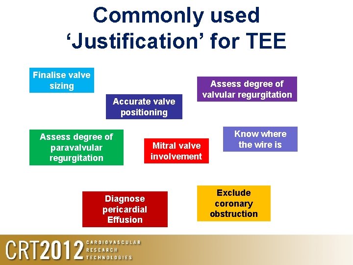 Commonly used ‘Justification’ for TEE Finalise valve sizing Accurate valve positioning Assess degree of