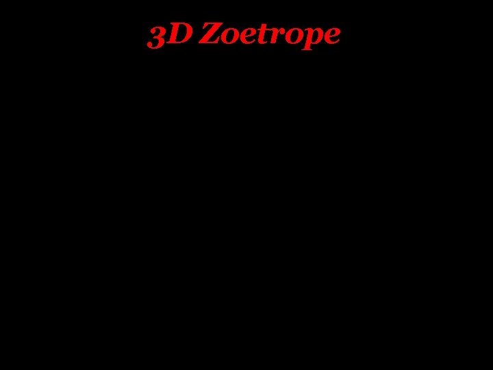3 D Zoetrope 3 D Zoetrope