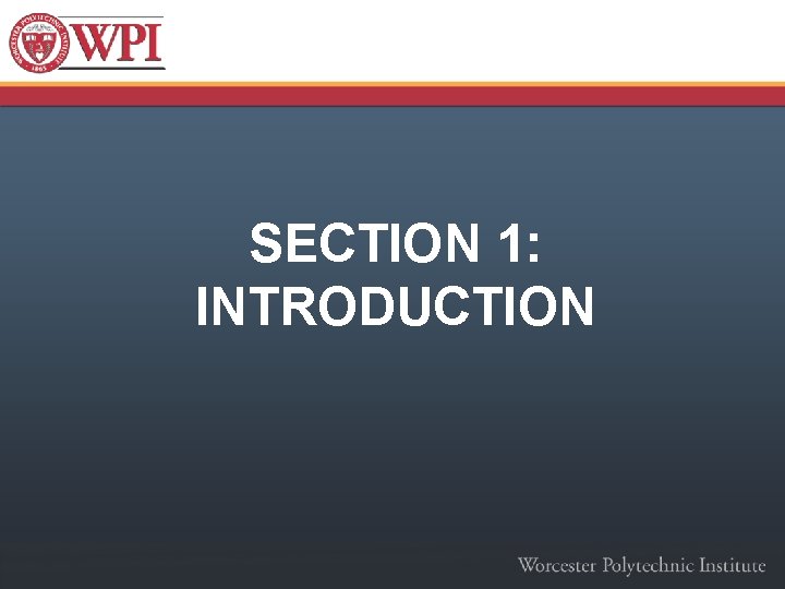 SECTION 1: INTRODUCTION 