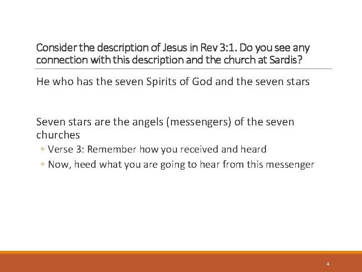 Consider the description of Jesus in Rev 3: 1. Do you see any connection