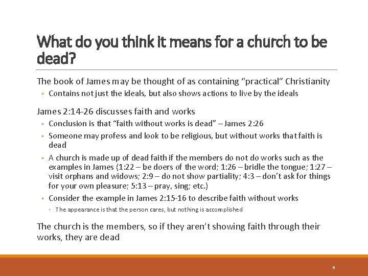 What do you think it means for a church to be dead? The book