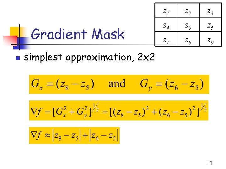 Gradient Mask n z 1 z 2 z 3 z 4 z 5 z