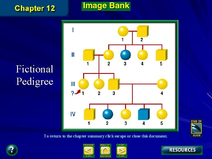 Fictional Pedigree To return to the chapter summary click escape or close this document. Fictional Pedigree To return to the chapter summary click escape or close this document.