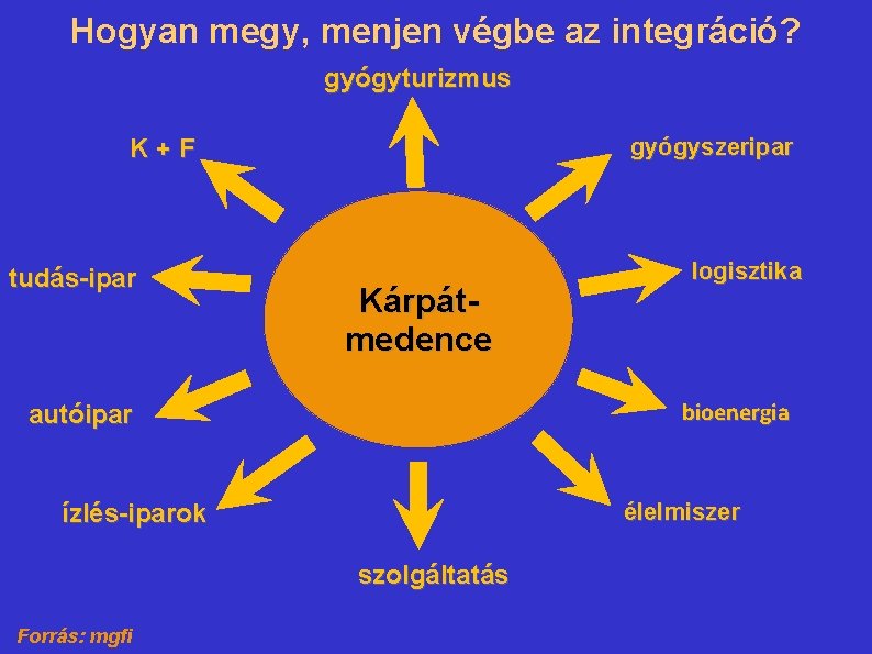Hogyan megy, menjen végbe az integráció? gyógyturizmus K+F tudás-ipar gyógyszeripar Kárpátmedence bioenergia autóipar ízlés-iparok