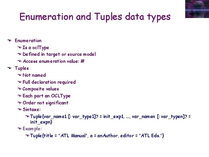 ATLAS Atlas Transformation Language Thiago Arajo Introduction Welcome