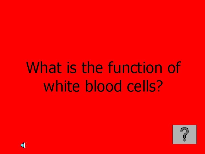 What is the function of white blood cells? 