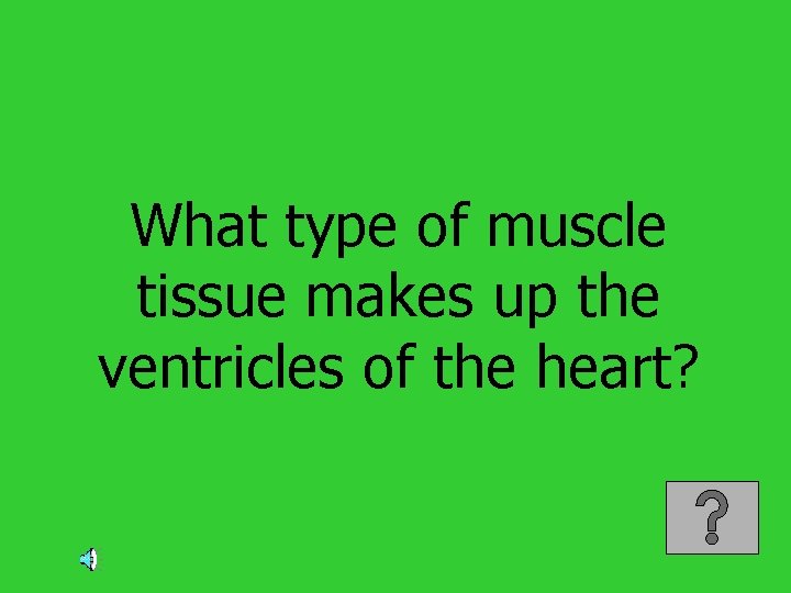 What type of muscle tissue makes up the ventricles of the heart? 