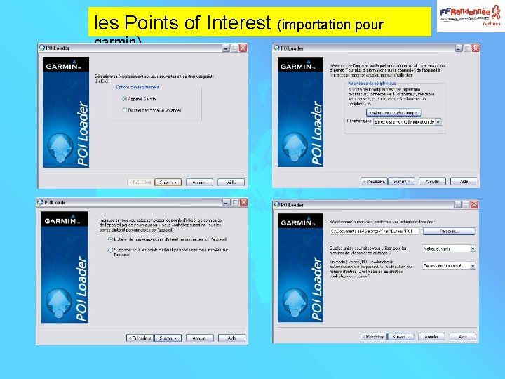 les Points of Interest (importation pour garmin) 