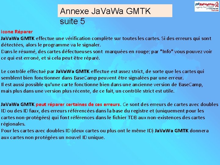 Annexe Ja. Va. Wa GMTK suite 5 icone Réparer Ja. Va. Wa GMTK effectue