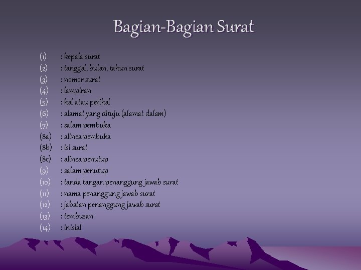 Bagian-Bagian Surat (1) (2) (3) (4) (5) (6) (7) (8 a) (8 b) (8