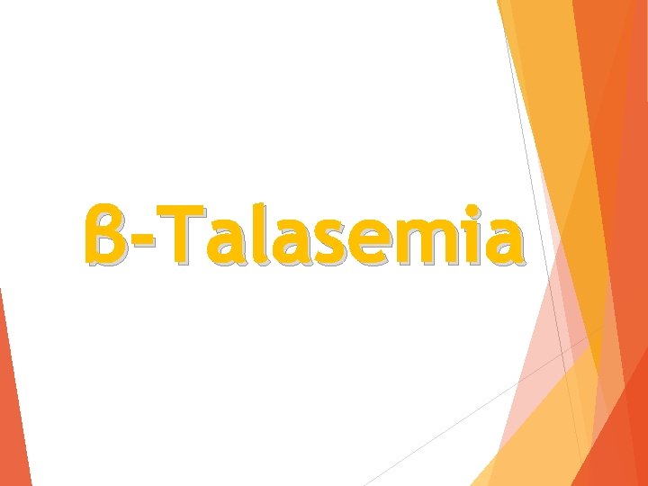 β-Talasemia 