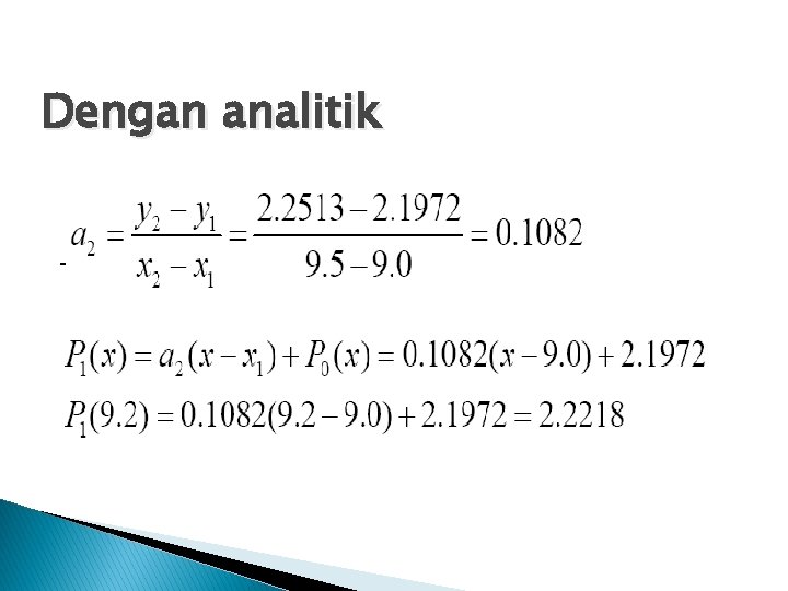 Dengan analitik 