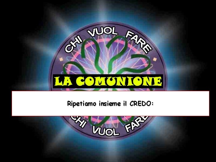 Ripetiamo insieme il CREDO: 