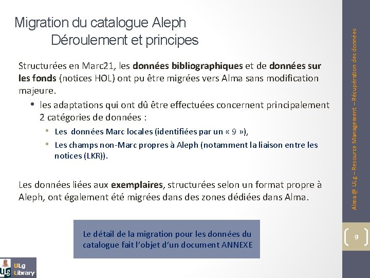 Structurées en Marc 21, les données bibliographiques et de données sur les fonds (notices