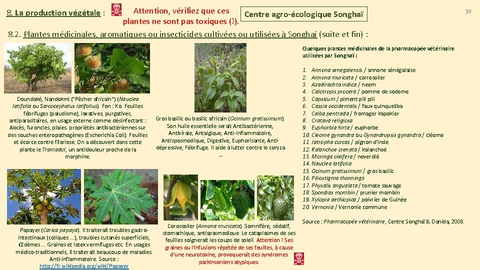 Attention, vérifiez que ces Centre agro-écologique Songhaï plantes ne sont pas toxiques (!). 8. Attention, vérifiez que ces Centre agro-écologique Songhaï plantes ne sont pas toxiques (!). 8.