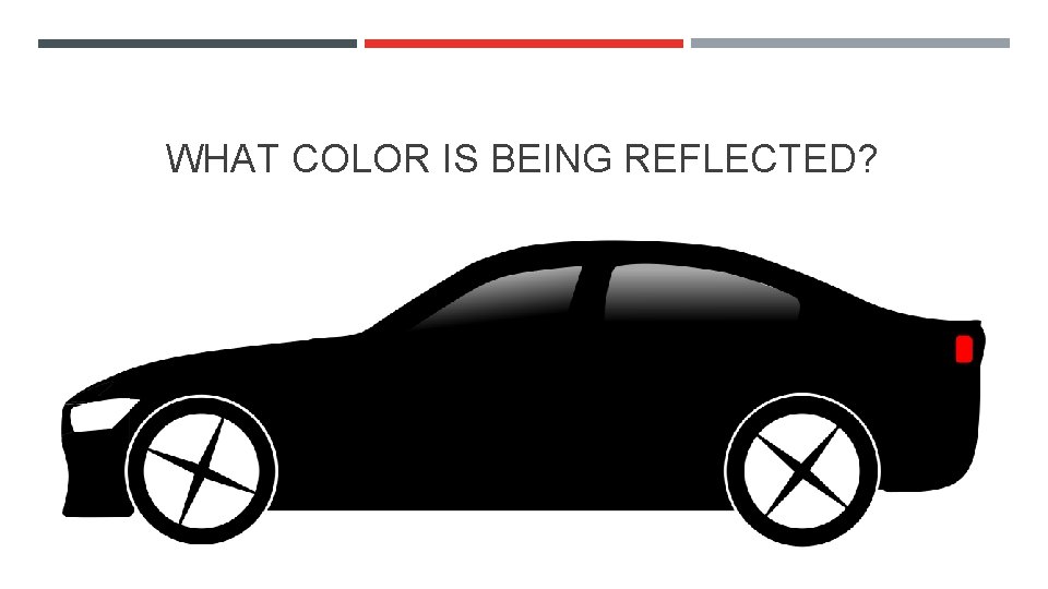 WHAT COLOR IS BEING REFLECTED? 