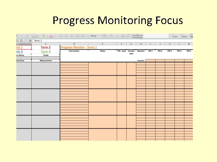 Progress Monitoring Focus 