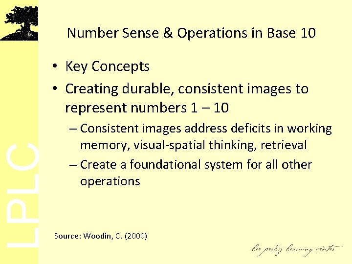LPLC Number Sense & Operations in Base 10 • Key Concepts • Creating durable,