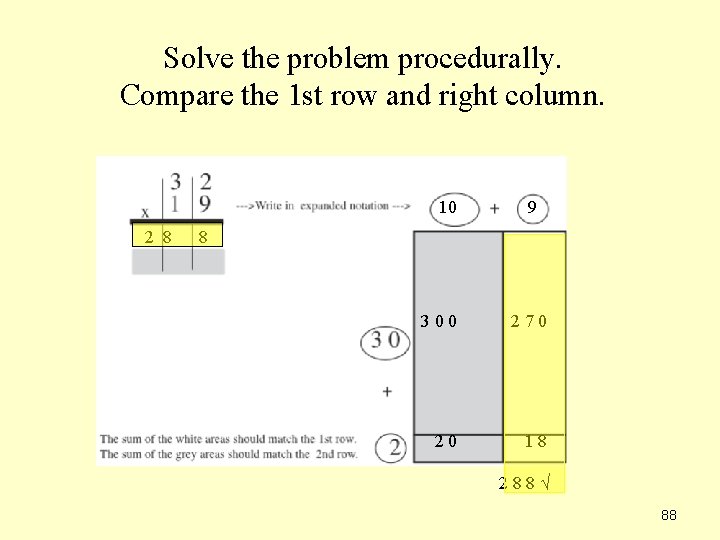 Solve the problem procedurally. Compare the 1 st row and right column. 10 2