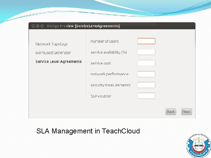 SLA Management in Teach. Cloud 