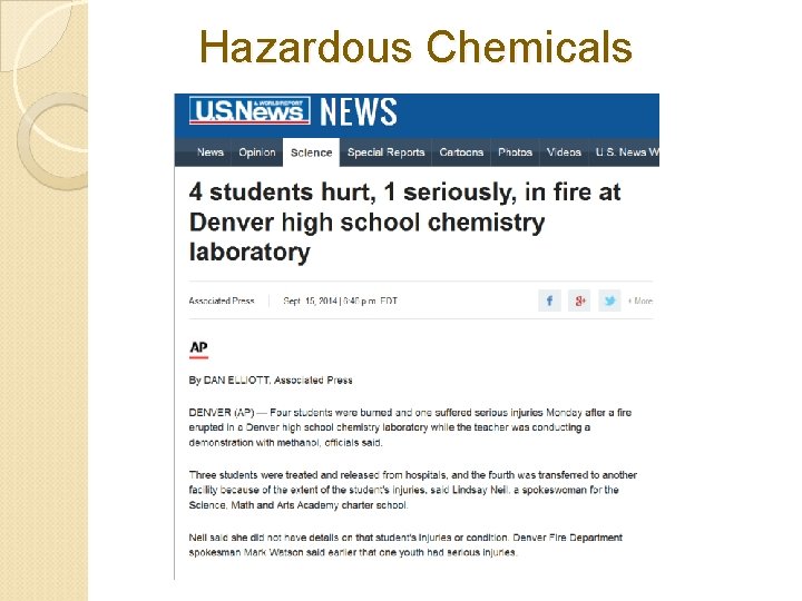 Hazardous Chemicals Hazardous Chemicals